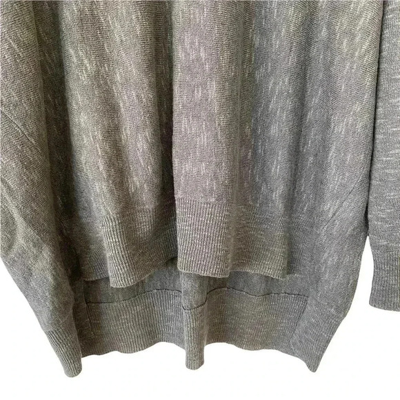 Eileen Fisher Gray Sweater XS Linen Blend Space Dye Crewneck Long Sleeves - Picture 6 of 9